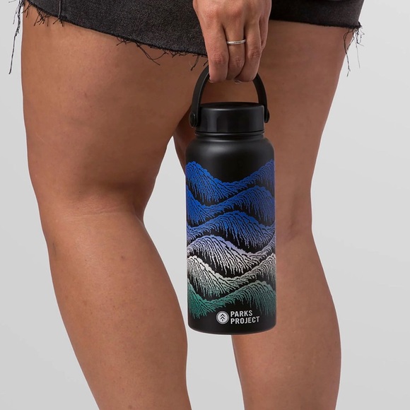 Gourde Isotherme Parks Project Acadia Midnight Waves 32 Oz (noire, Neuve)